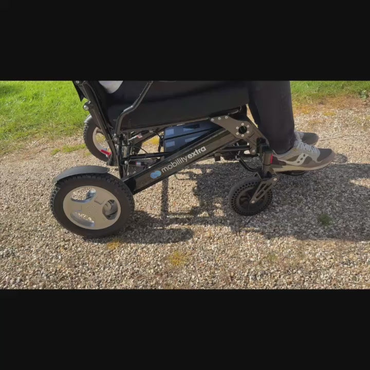 Video showing MX-Apex Electric Wheelchair being used on different surfaces.